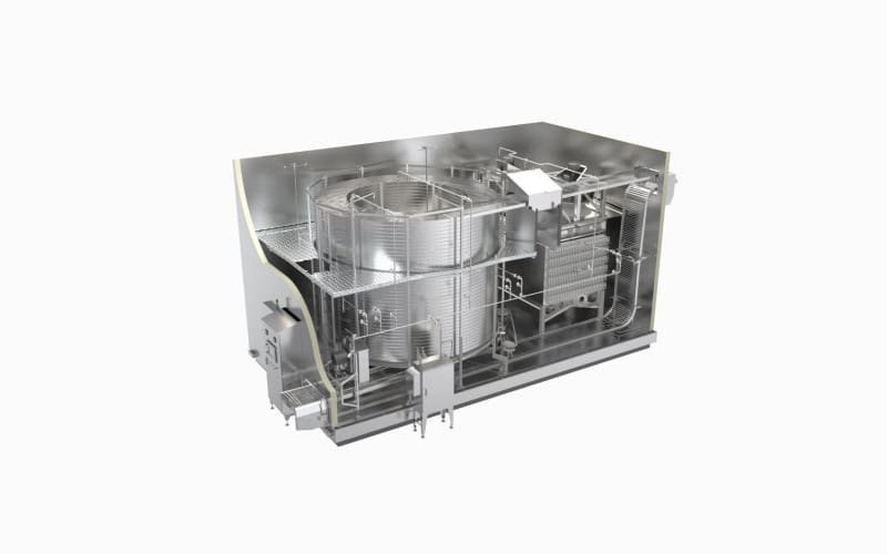 Self-Stacking Spiral Freezer
